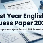 1st Year English Guess Paper 2026 featured image with books and exam theme