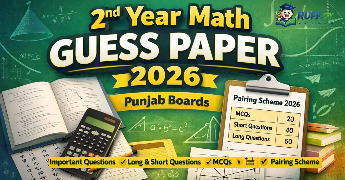 2nd Year Math Guess Paper 2026 Punjab Boards | Important Questions, Pairing Scheme & PDF Guide
