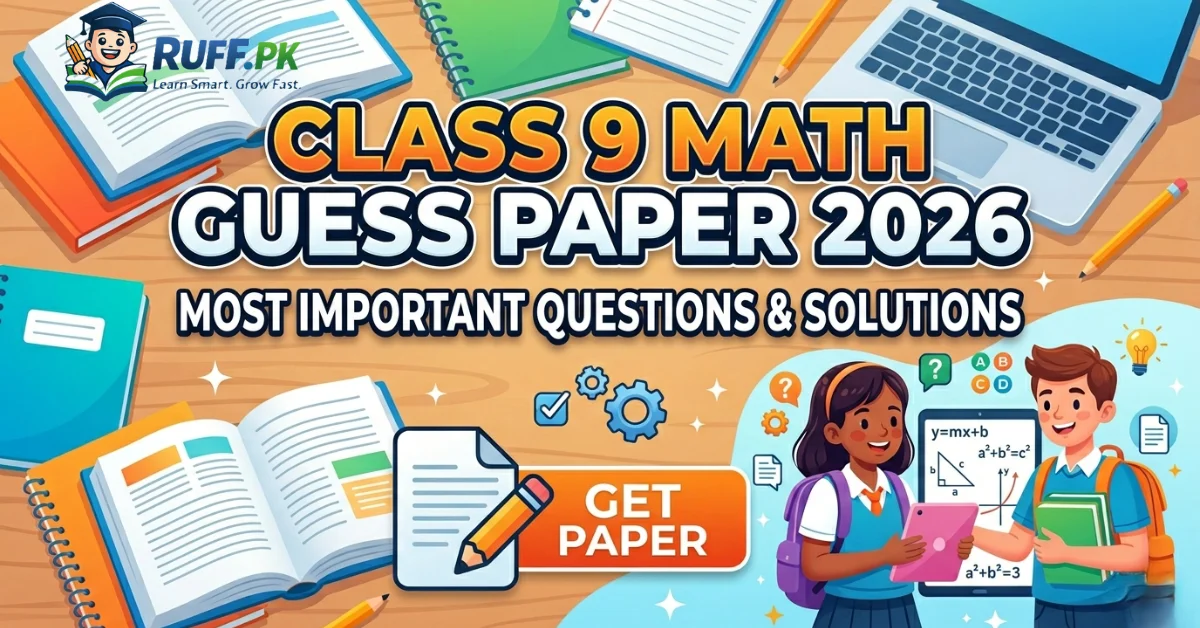 class 9 math guess paper 2026