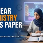 High CTR banner showing student studying 1st Year Chemistry Guess Paper 2026 with PDF download text for Punjab Board exams