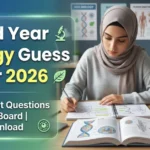2nd Year Biology Guess Paper 2026 PDF download featuring important questions, Punjab Board exam preparation, and high scoring biology topics for FSc Part 2 students