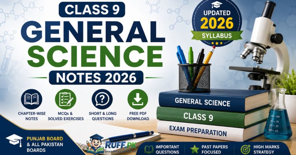 Class 9 General Science Notes 2026 PDF (All Boards)