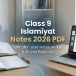 Class 9 Islamiyat Notes 2026 PDF download with chapter-wise MCQs, short questions, and solved exercises for Pakistan board students